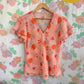 90's Sheer Floral Blouse