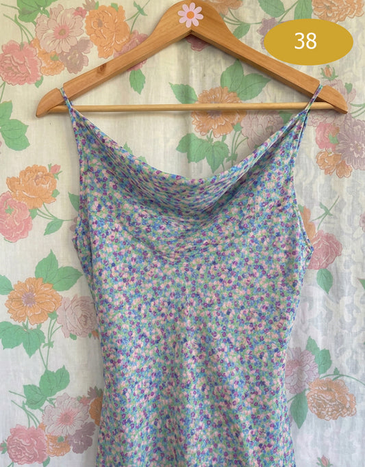 90's Floral Asymmetric Dress