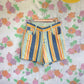 La Foret Striped Denim Shorts