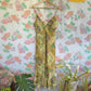 90's Green Mosaic Slip Dress