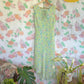 90's Mint Floral Midi Dress