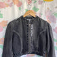 90's Grey Denim Cropped Jacket