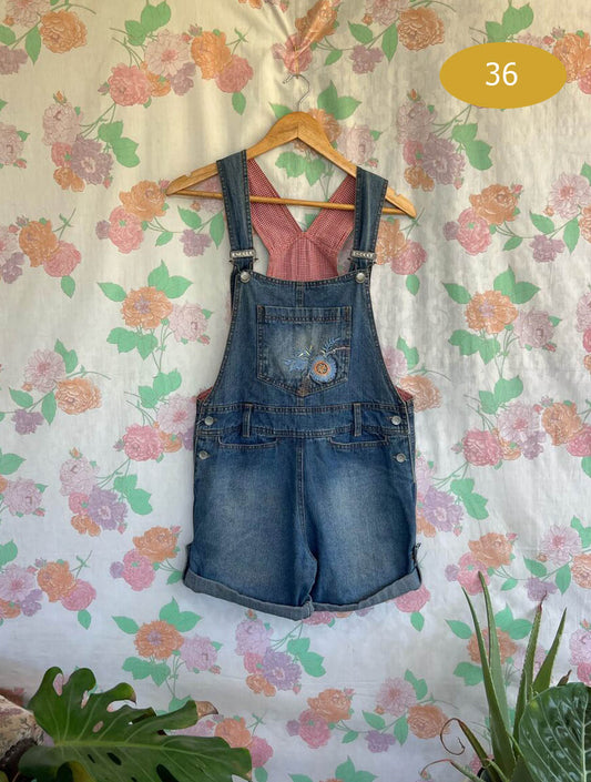 00's Short Denim Jumpsuit