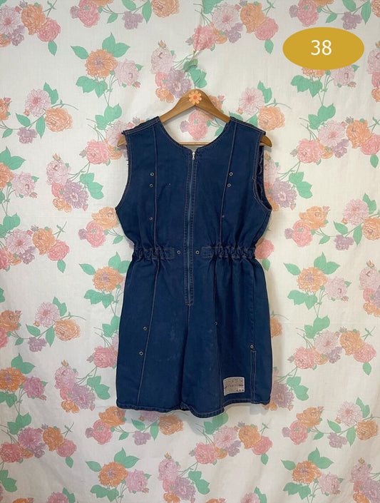 90's Royal Denim Jumpsuit