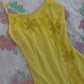 2000's Yellow Embroidered Midi Dress & Matching Scarf