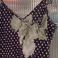90's Black Polka Dot Dress with Details