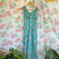 90's Aqua Flower Unique Dress