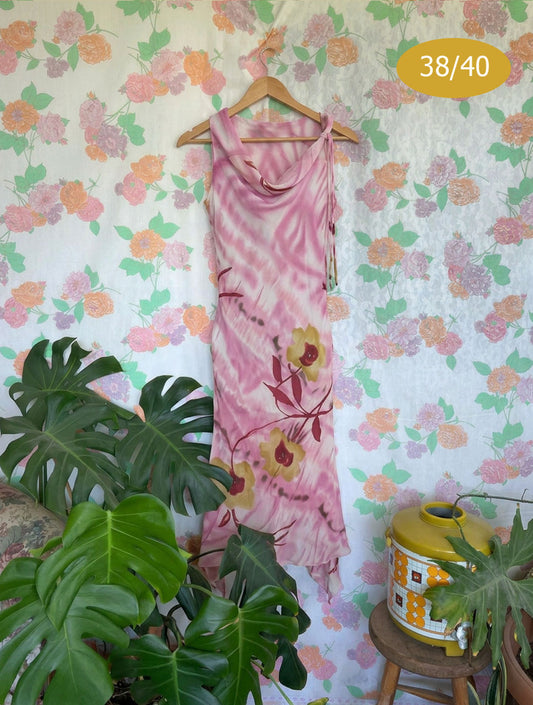 90's Pink Floral Dress