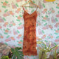 90's Deep Orange Slip Dress