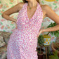 2000's Pink Flower Dress