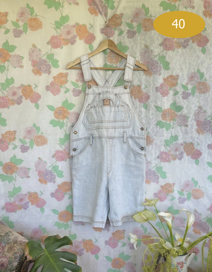 90's Light Denim Jumpsuit