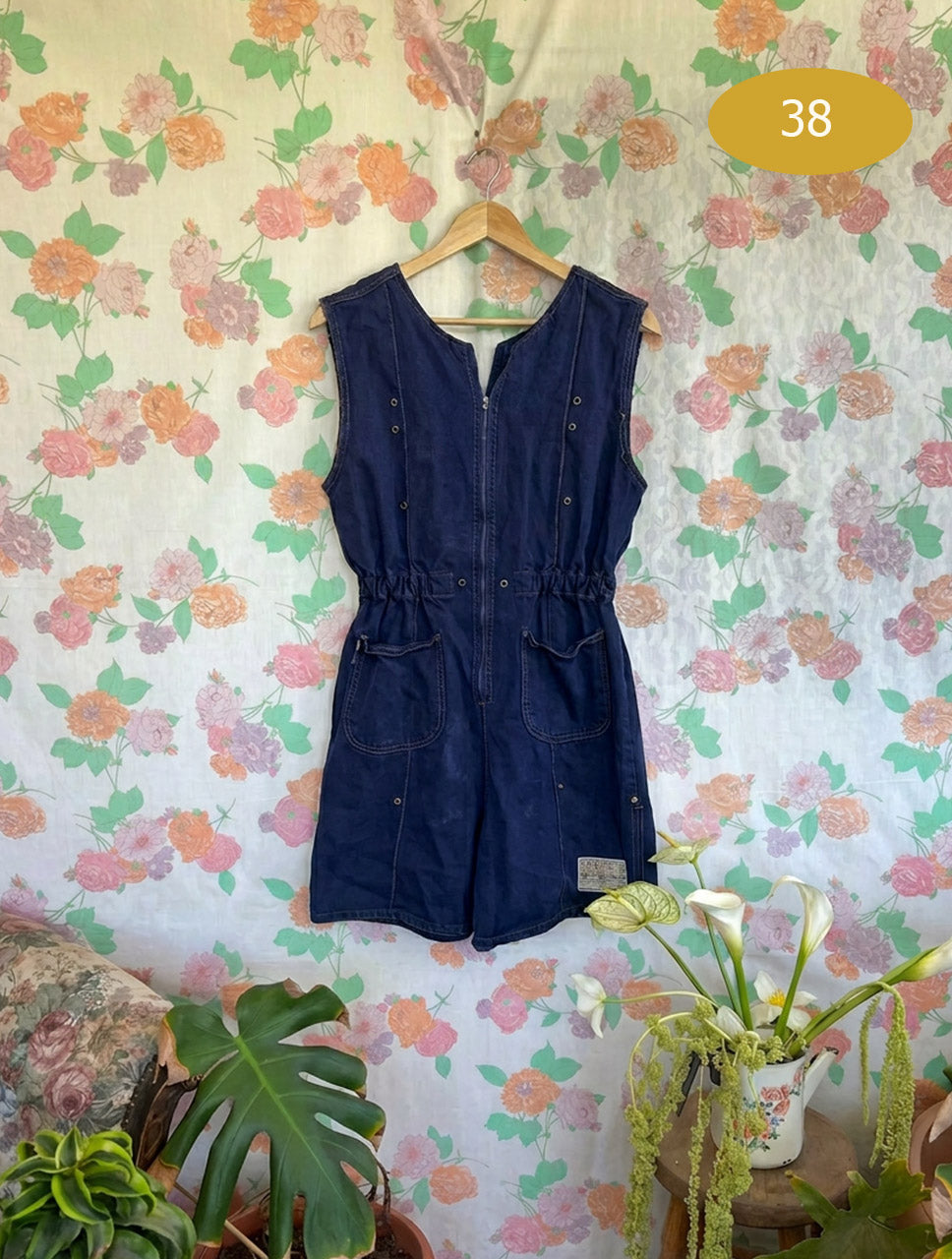 90's Royal Denim Jumpsuit