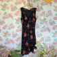 90's Black Floral Dress