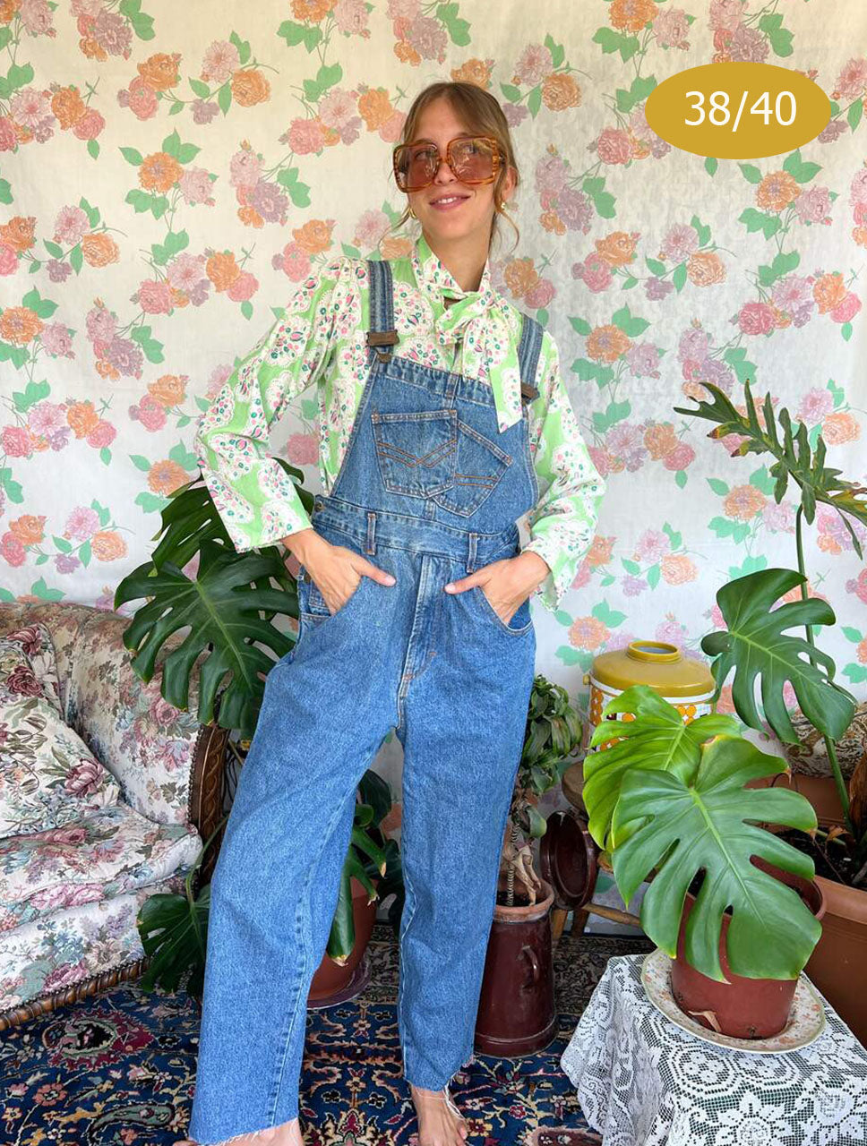 90's Oversized Denim Overall