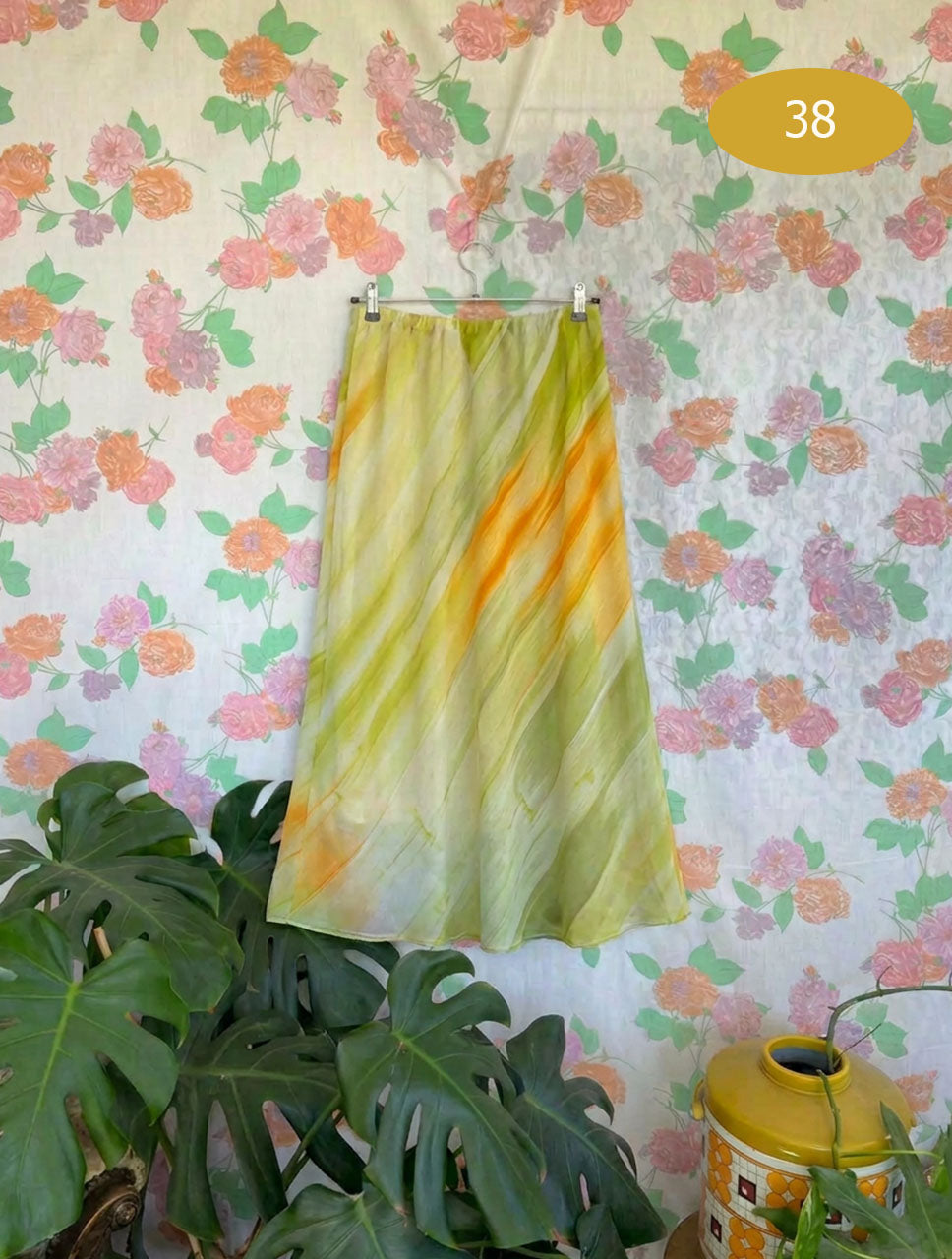 90's Yellow Midi Skirt
