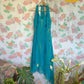 90's Deep Blue Asymmetrical Dress