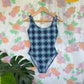 90's Checkered Speedo Swimsuit