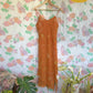 90’s Rusty Orange Floral Slip Dress