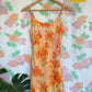 90's Orange Floral Slip Dress