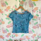 90's Blue Rose Top