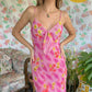 90's Pink Floral Slip Dress