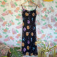 2000's Floral Black Dress