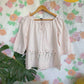 90's Light Pink Embroidered Blouse