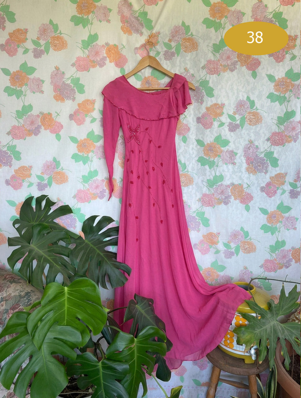 00's Pink Detailed Dress