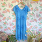 90’s Blue Floral Short Sleeve Dress