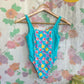 90's Floral One Piece Swimsuit