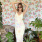 Unique Vintage Yellow Printed Dress