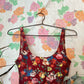 Red Painting Vintage Swimsuit