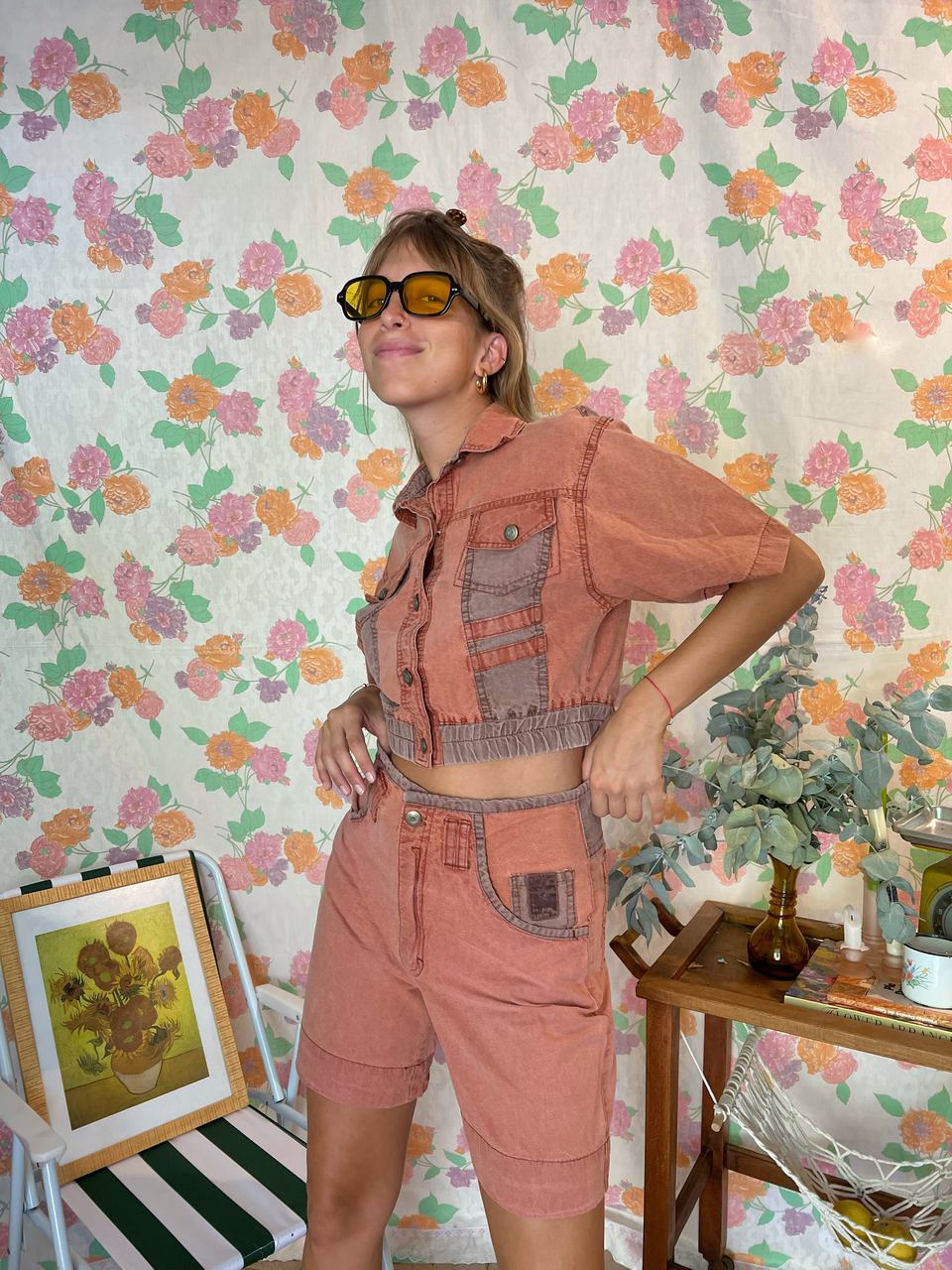 Denim Vintage Cropped Set