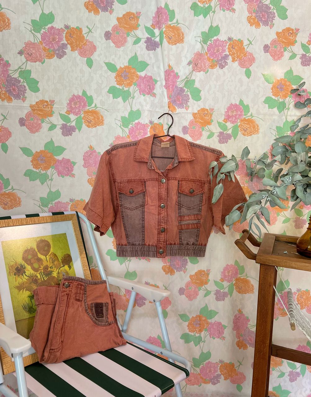 Denim Vintage Cropped Set