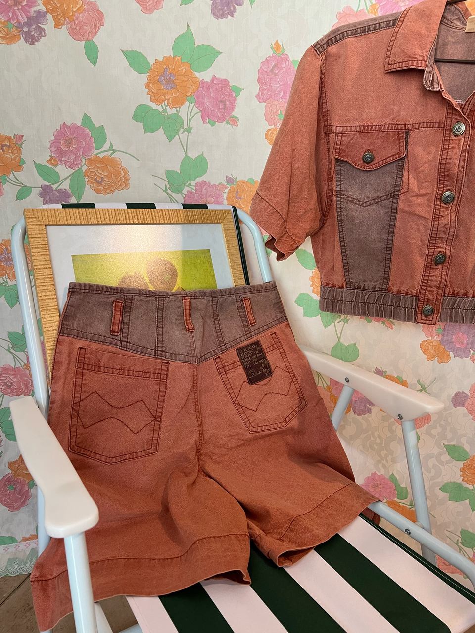 Denim Vintage Cropped Set