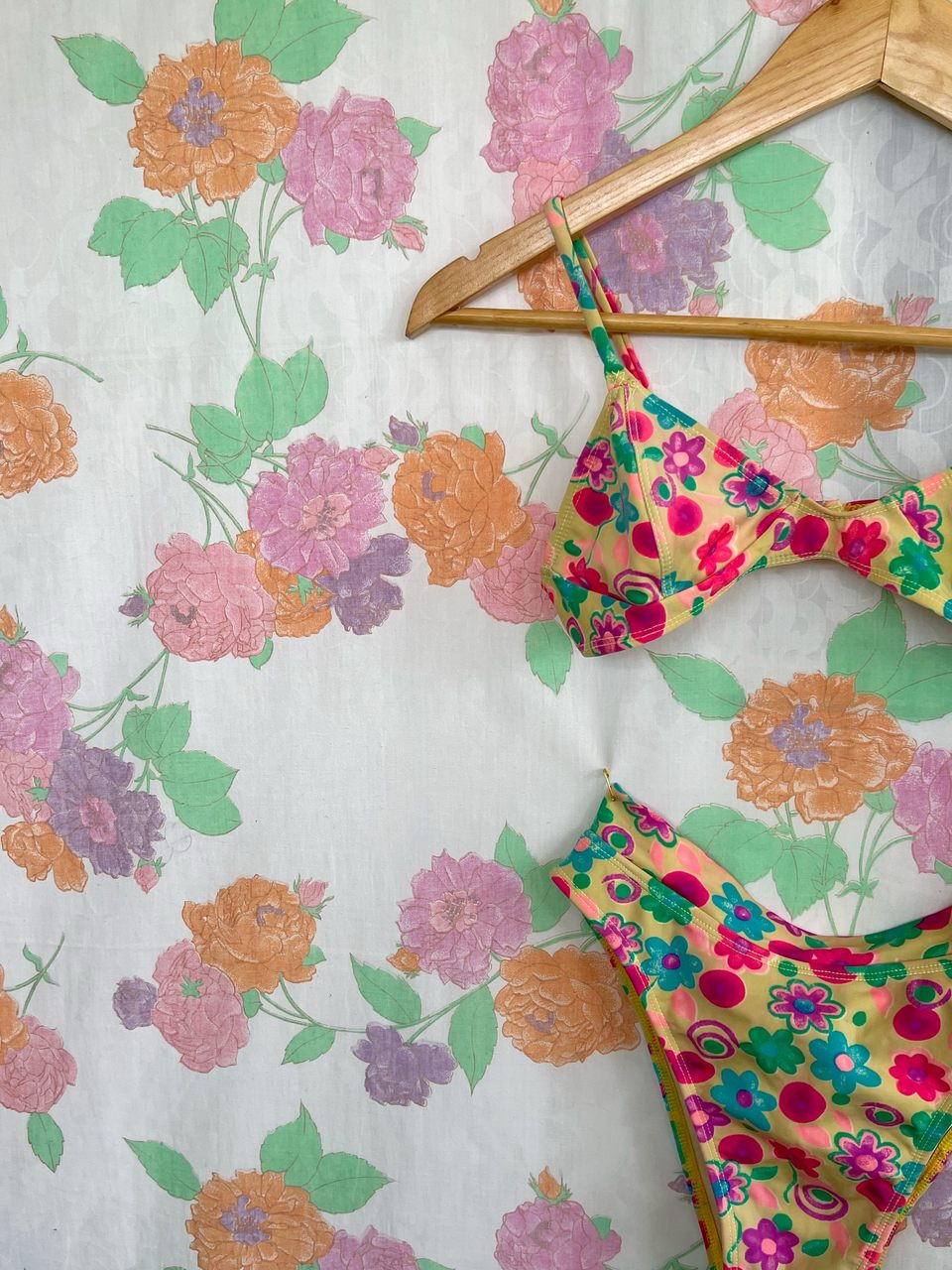 90's Fun Flowery Bikini Set
