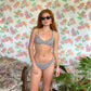 90's B&W Flowery Bikini Set