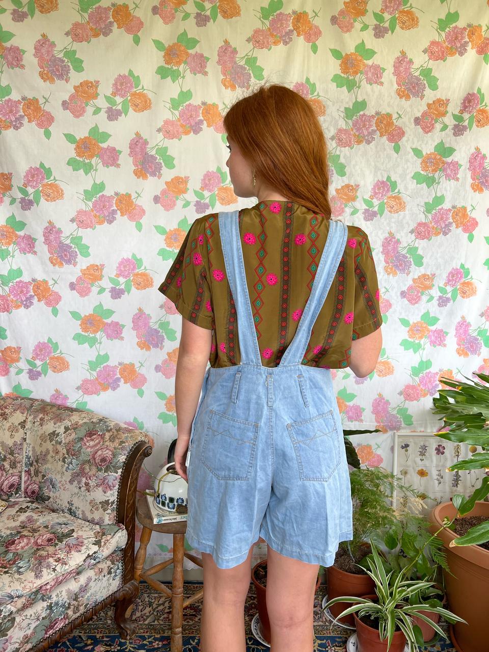 Vintage Short Cotton Jumpsuit