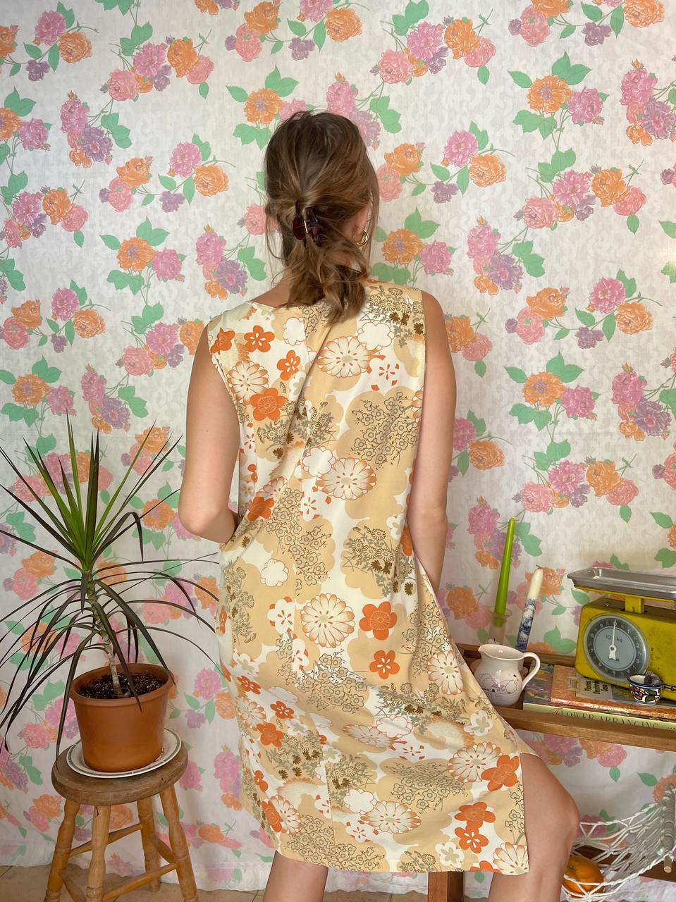 Vintage Flower Pattern Dress
