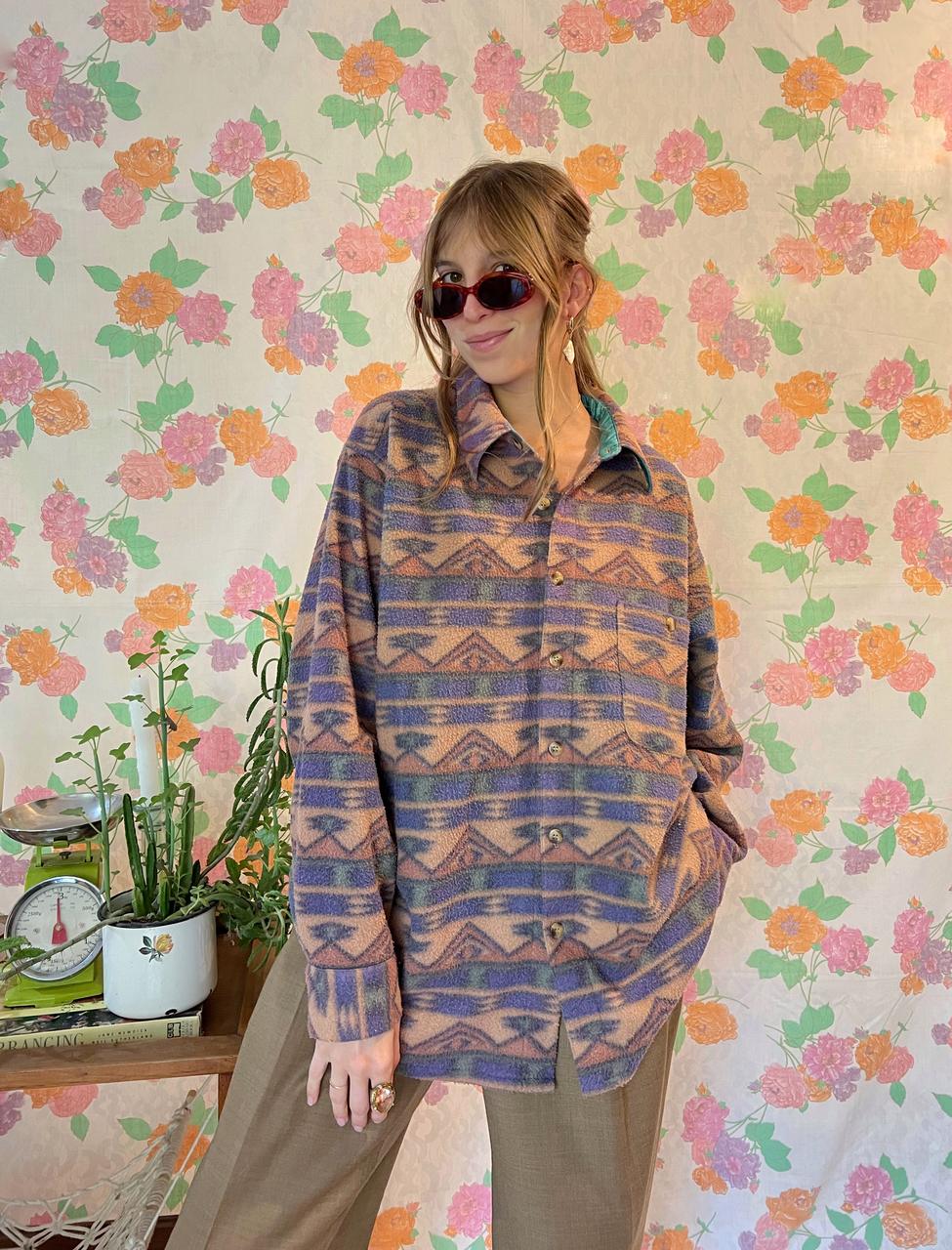 Ethnic Printed Vintage Fleece