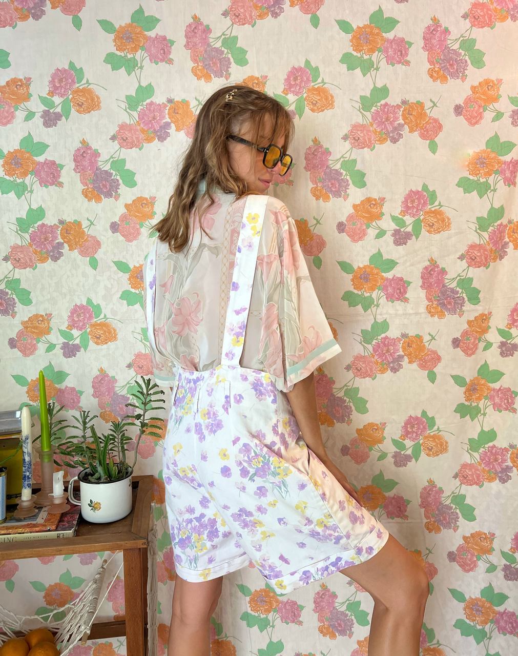 Vintage Lilac Bermuda Jumpsuit