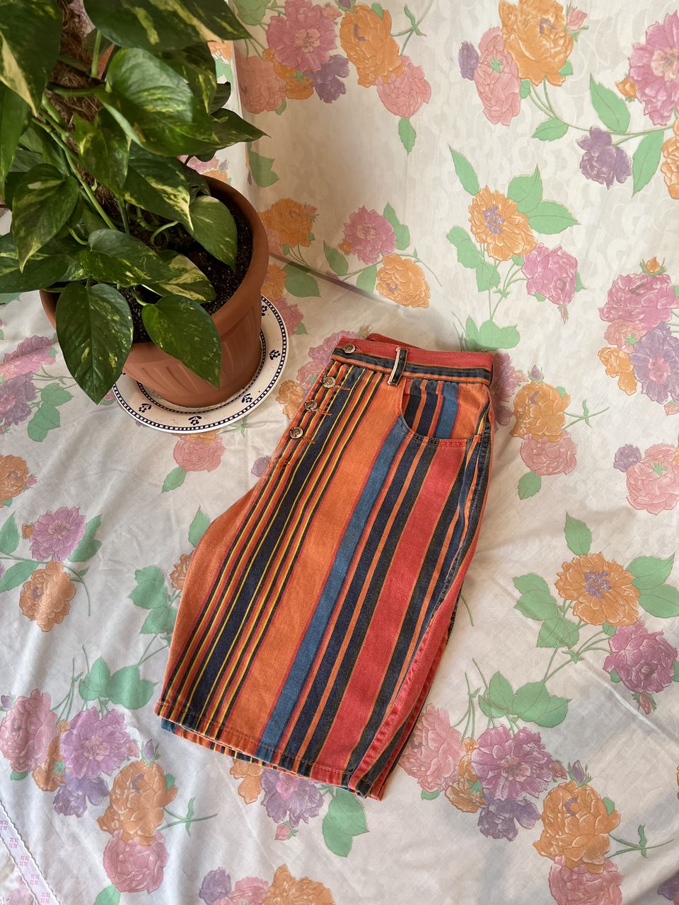 Geo-Geo Vintage Striped Shorts