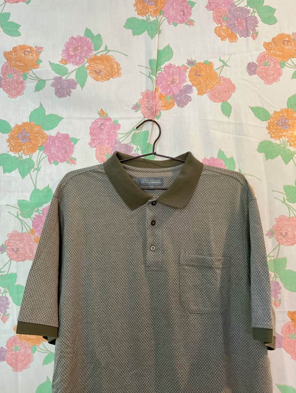 Olive Green Vintage Cotton Polo