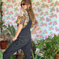 Unique Black Denim Vintage Overall