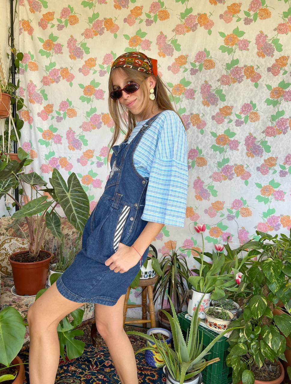 Short Denim Vintage Jumpsuit