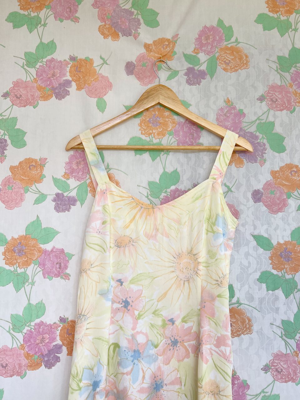 Unique Vintage Yellow Printed Dress