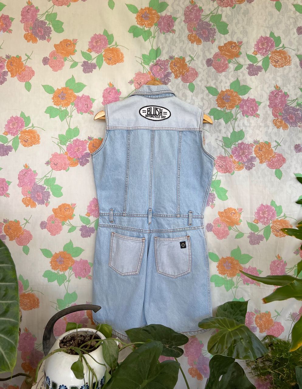 Sleeveless Denim Jumpsuit