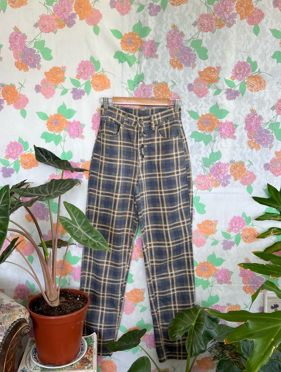 Clock House Plaid Vintage Pants