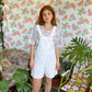 White Cotton Short Jumpsuit
