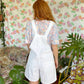 White Cotton Short Jumpsuit